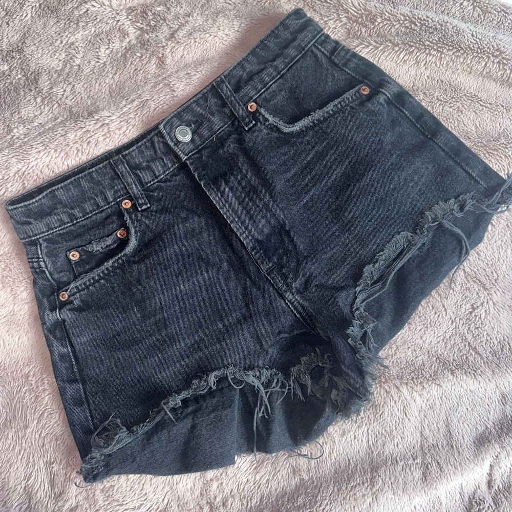 Zara Black denim shorts